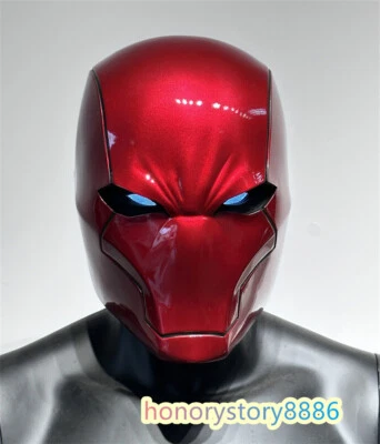 Batman Red Hood Jason Todd Helmet FRP Mask Cosplay Prop Eyes Glowing Wearable  - Image 1 of 4