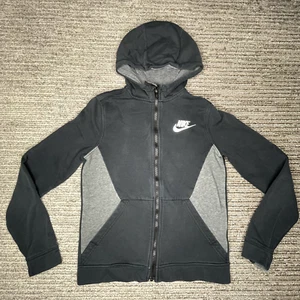 Nike Size L Girls Youth Hoodie Jacket Full Zip Long Sleeve Black - Picture 1 of 12