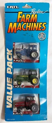 VTG Ertl Farm Machines Die Cast Tractor Value Pack #0260 1989 Ford John Deer MIP - Image 1 of 4