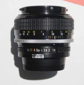 ꙮ  Nikon Nikkor 55mm F1.2 Non-Ai Lens Beautiful Optics, Recently Serviced CLA - Picture 1 of 8