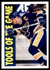 1994-95 O-PEE-CHEE PREMIER TOOLS OF THE GAME BRETT HULL ST. LOUIS BLUES #417