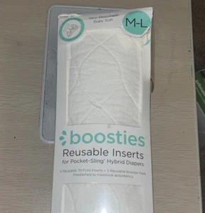 Honest/Amazing Boosties Reusable Inserts For PocketSling Hybrid Diapers M/L  - Picture 1 of 2