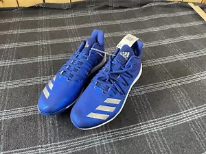 Adidas Afterburner 6 Speed Blue Silver Metal Baseball Cleats Men’s Sz 13 G27656 - Picture 1 of 10