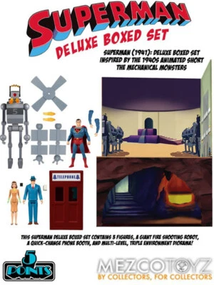 Mezco DC 超人 1941 机械怪物 5 点豪华套装 全新 — 第 1/4 张图片