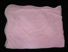 Wendy Bellissimo Baby Blanket Pink Embossed Design Scalloped Edge
