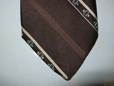 Corbata Ketch Tie 56 x 3 marrón beige turquesa rayas 14156 Foto 1 de 4