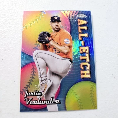 2024 Topps Chrome Baseball Justin Verlander All-Etch Card CAE-12 - Image 1 of 2