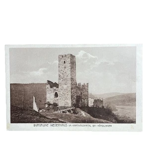 Postkarte AK Nördlingen Burgruine Niedergaus Gasthaus Christgarten Ungl. - Bild 1 von 3
