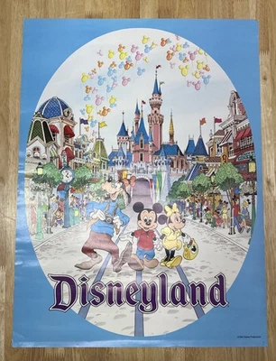 Póster Original Disneyland De Colección 24x18 Mainstreet Mickey Minnie Goofy Pinholes Foto 1 de 4