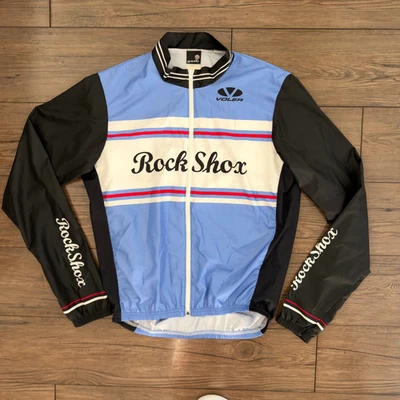 RockShox Voler Cycling Jacket Men’s XL Vintage Windbreaker Blue Black Preowned - Image 1 of 4