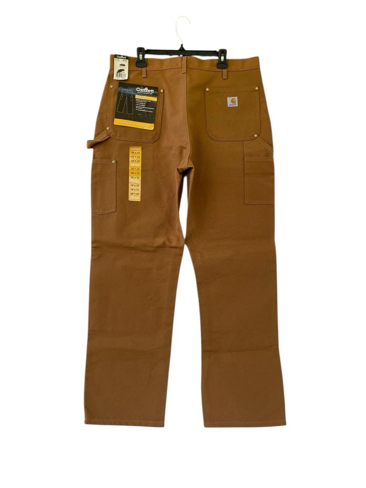 CARHARTT DOUBLE FRONT KNEE DUCK DUNGAREE FIT WORK PANT B01-BRN W40X34L