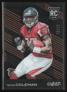 2015 Panini Clear Vision Gold #/10 Tevin Coleman #116 Rookie Atlanta Falcons - Picture 1 of 2