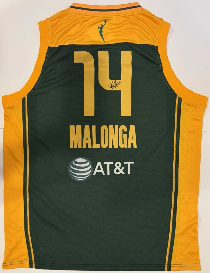 Dominique Malonga Autographed/Signed Seattle Storm Jersey Exact Proof! France - Image 1 of 4