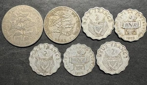 Rwanda Lot Collection Of 7 Coins 2 10 Francs Deux Dix World Uncommon - Picture 1 of 2