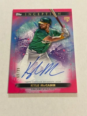 2024 TOPPS INCEPTION KYLE MCCANN 69/99 PINK ON CARD ROOKIE AUTO A'S SP TN2 - Image 1 of 2