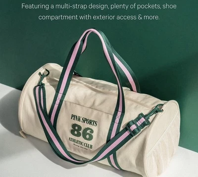 Bolso de Mano Victoria's Secret ROSA Lona Dormitorio con Correas Ajustables 2025 Nuevo con Etiquetas Foto 1 de 4