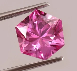 Wonderful Quality Natural Ceylon Pink Sapphire 10 Ct Hexagon Cut Loose Gemstone - Picture 1 of 4