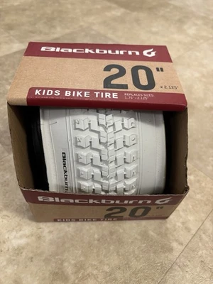 Blackburn Kids White Bicycle Bike Tire 20" X 2.125" New In Box Free Shipping - Image 1 of 2