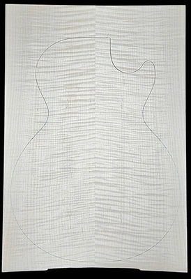 Figured 5a curly maple droptop glued guitar top - Image 1 of 4