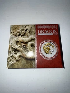 Perth Mint 2012 Australian Lunar Year of the Dragon 1 oz Silver Coin - Picture 1 of 4