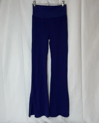 Victoria's Secret ROSA Mujer Sin Costuras Cable Acampanado Leggings VS Azul Marino Mediano Foto 1 de 4