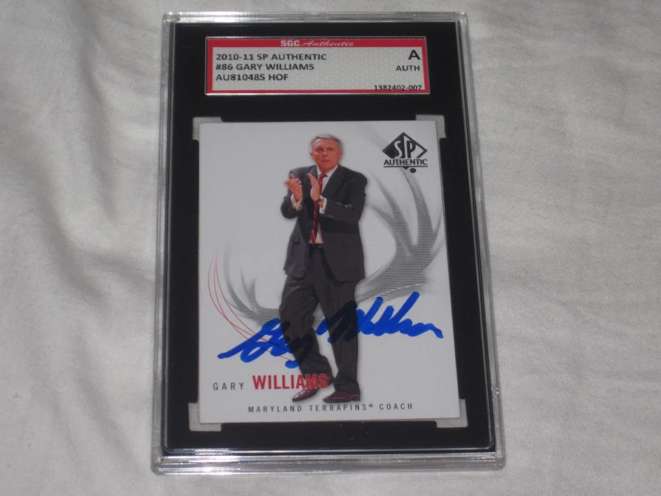 GARY WILLIAMS AUTOGRAPHED 2010 SP AUTHENTIC RC CARD-SGC SLABBED-ENCAPSULATED-HOF - Image 1 of 1