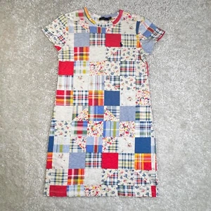 Polo Ralph Lauren Patchwork Cotton T-Shirt Dress Womens XS - Picture 1 of 6