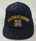 Vintage US Coast Guard Patch Hat Snapback Cap Eagle Crest Veteran USA Made Blue