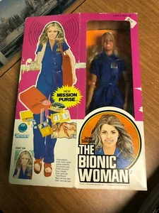 The Bionic 1977 muñeca mujer totalmente nueva en caja usada bolso completo azul sin usar y en caja - Imagen 1 de 13