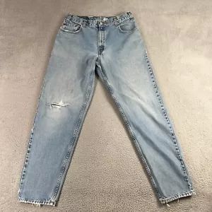 Vintage Levis 560 Faded Blue Denim Jeans Baggy Size 36x34 Pants Tapered Distress - Picture 1 of 17