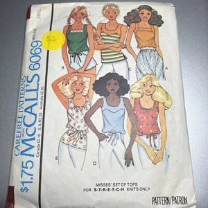 McCalls 6069 Misses Tank Shirt Top Blouse Pattern 10-12 Cut Complete - Picture 1 of 4
