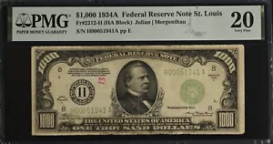 Fr. 2212-H 1000 Dollar 1934A FR Note Bill Currency One Thousand 500 PMG 20 PCGS - Picture 1 of 2