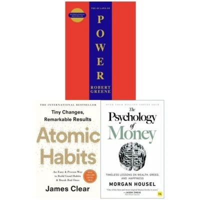 3 Book Collection Set (medium) Power+ Atomic Habits and Psychology of Money PB - Image 1 of 4