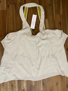 BCBGeneration Womens blouse sleeveless Chalk Grey Size Large NEW NWT - Foto 1 di 10