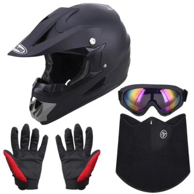 Helmet Dirt Bike DOT ATV Motocross Adult /Gloves Off-Road W/Goggles Mountain BMX - Image 1 of 4