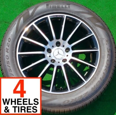 Factory Mercedes Benz Wheels Tires OEM AMG G550 Night Edition Black 20 inch Set - Image 1 of 4