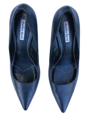 Charles David Shoes Sz 10 Black Leather Heels Women's Pumps M - Image 1 of 4