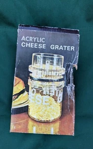 Vintage clear acrylic cheese grater new in box modern mid century retro 1 cup  - Picture 1 of 6