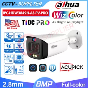 π― Dahua IPC-HFW3849T1-AS-PV-PRO 8MP WizColor 4K IP Camera TIOC-PRO 2 way Audio - Picture 1 of 15