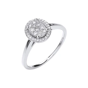 0.20carat Natural Round Cut Diamond Channel-set Ring 18k White Gold For Gift - Picture 1 of 8
