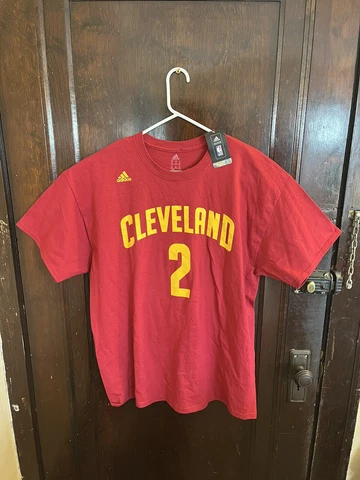 Cleveland Cavaliers Kyrie Irving 2 Adidas Mens T-Shirt Red Crew Cotton XL New Cover