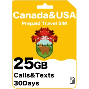 AT&T Canada Prepaid Travel SIM Card 25GB Data and Unlimited Talk - Picture 1 of 11