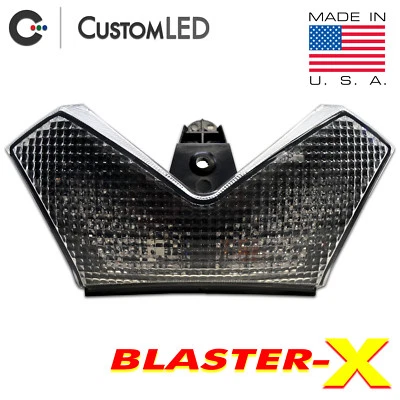ZX-14R Blaster-X Luz Trasera Integrada Programable Ultra-Brillante ZX14 Lente Transparente Foto 1 de 4