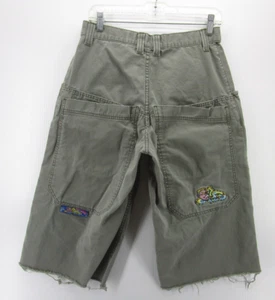 VINTAGE JNCO Pants Men 32X19 Gray Skater Baggy Cropped Raw Hem Embroidered * - Picture 1 of 13