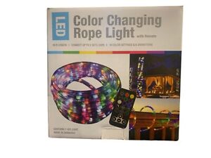 LED Color Changing Rope Light w/Remote 10 Color Settings Connect up to 5 Sets