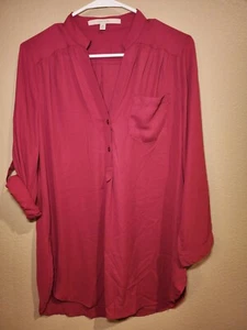 41 Weißdorn Damen Bluse Top Stitch Fix lila Colibri einfarbig Riegelärmel M - Bild 1 von 5