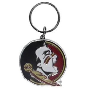 Florida State Seminoles Cut Out Logo Keychain [NEW] NCAA Chrome Car Key Chain - Picture 1 of 1