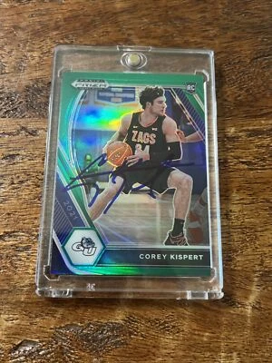 Corey Kispert IP Signed Prizm Rookie Card Psa Dna Autographed Wizards Gonzaga - Image 1 of 3