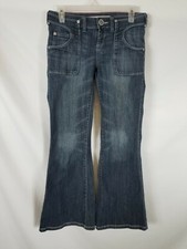 DKNY Womens Blue Jeans Bell Bottom Style size 26