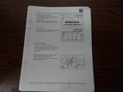 Honda Factory Dealer Set-Up Instructions 25 Pag. 2006 ST1300/A - Imagem 1 de 4